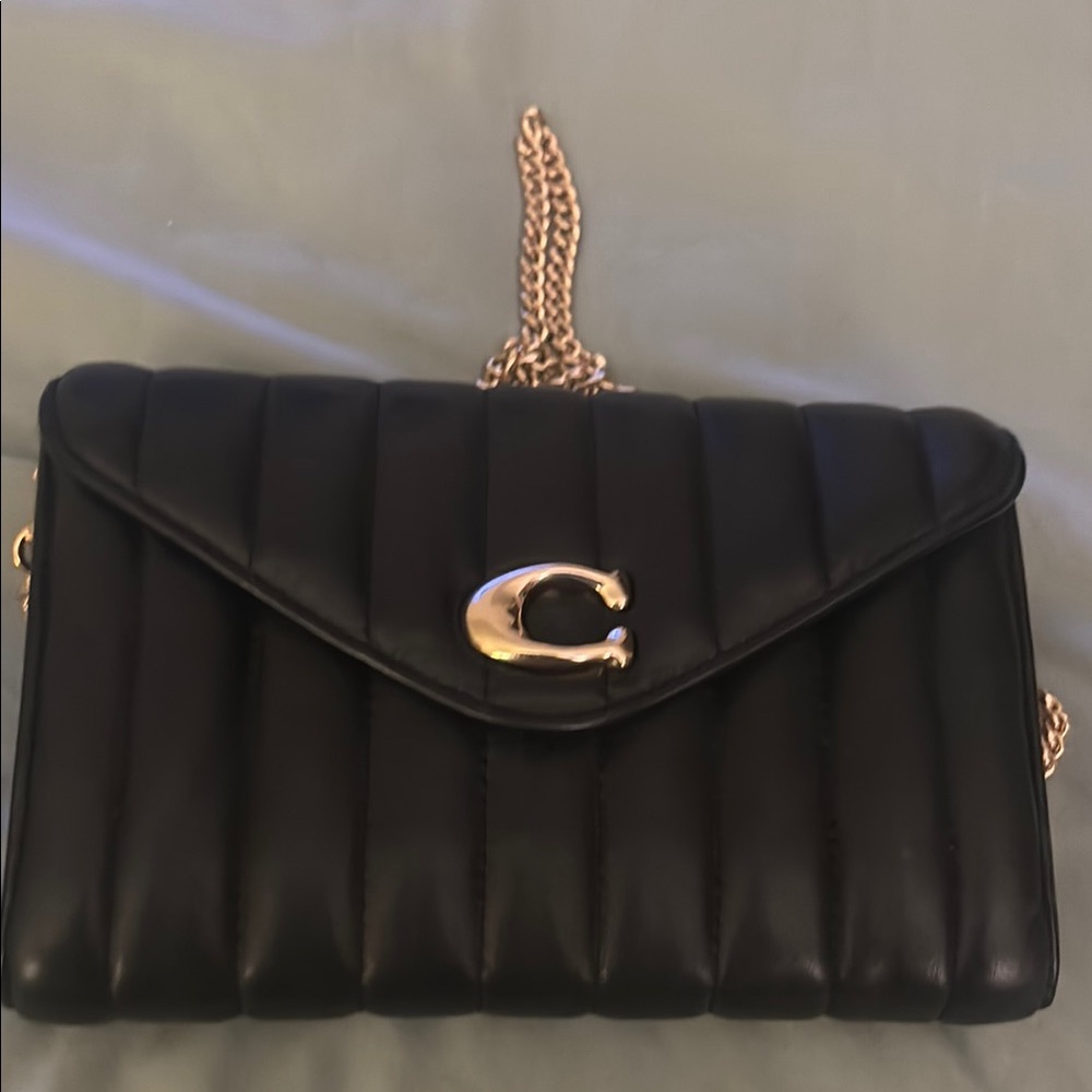 Coach Black Quilted Leather Shoulder Bag